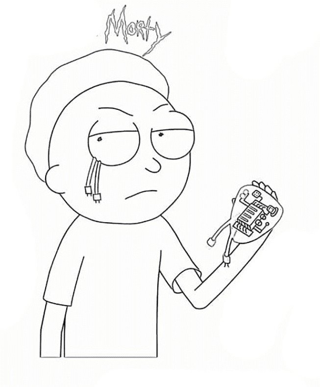 Evil Morty Smith Coloring Page