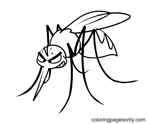 Evil Mosquito Sheets Coloring Pages