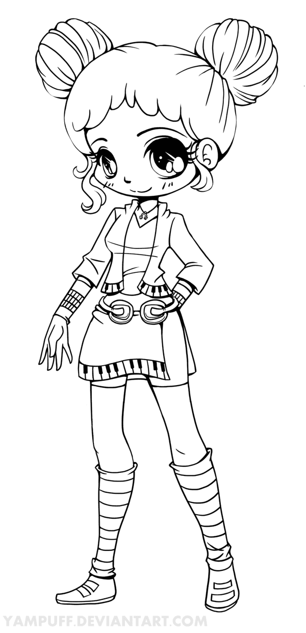 Fashion Girl Free Coloring Page