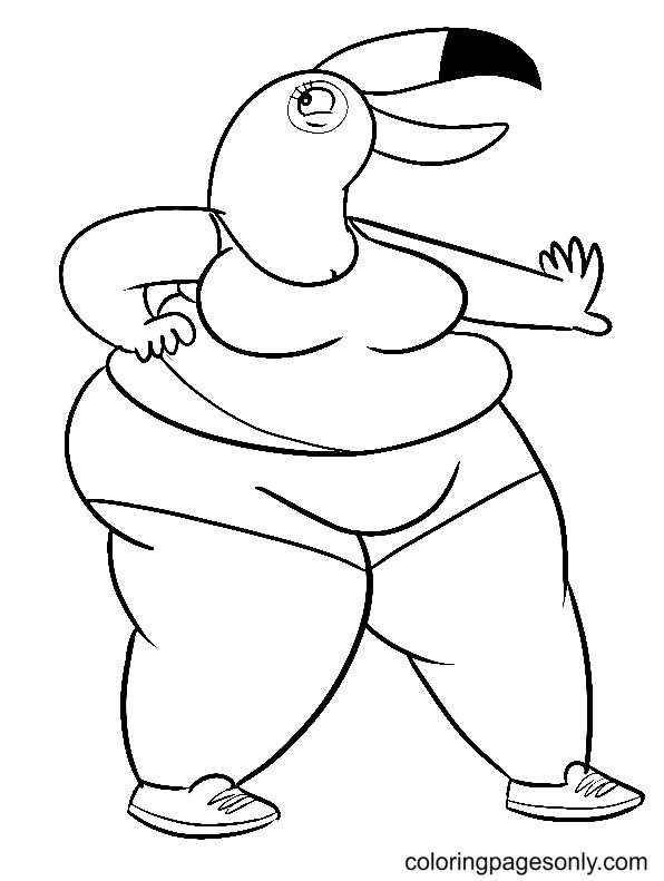 Fat Tuca Coloring Page
