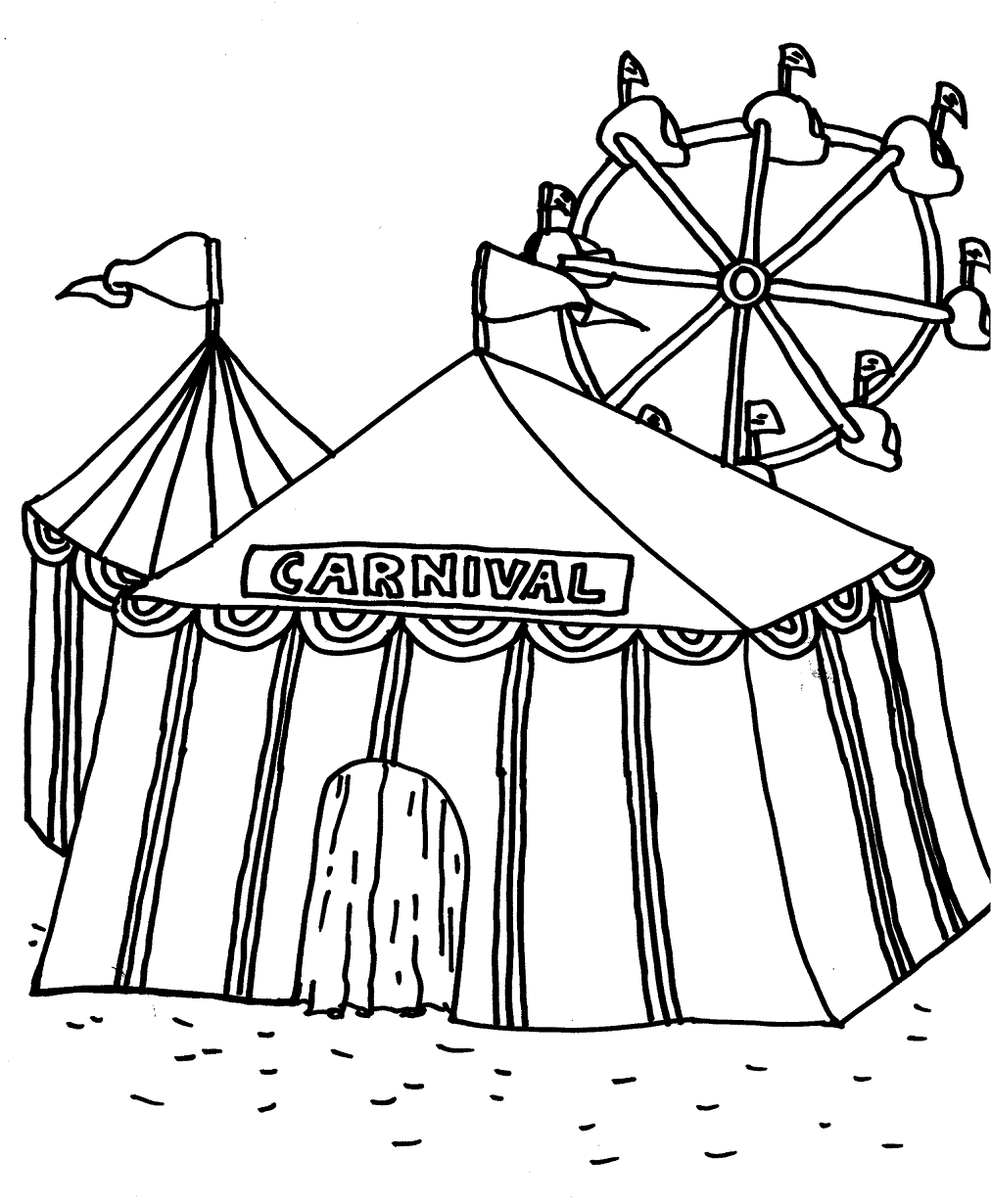 Carnevale con la ruota panoramica da Carnevale