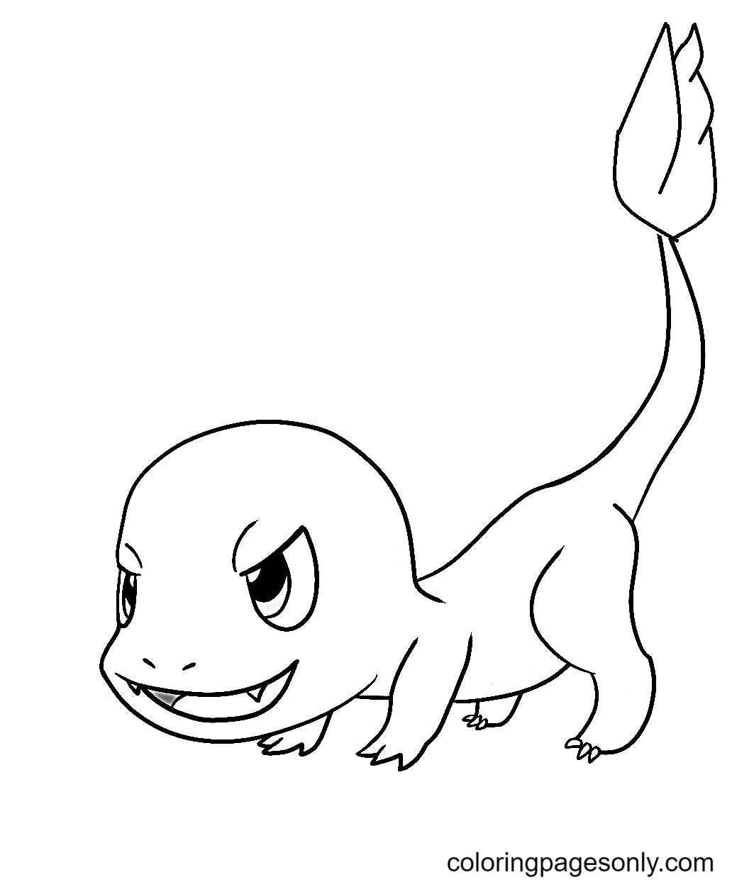 Fire Pokemon – Charmander Coloring Pages