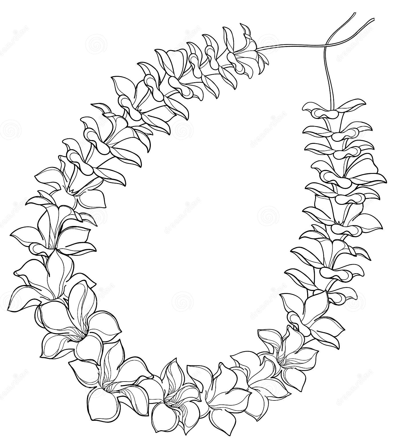 Flower Garland Coloring Page