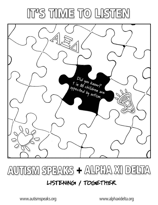 Free Autism Awareness Coloring Page