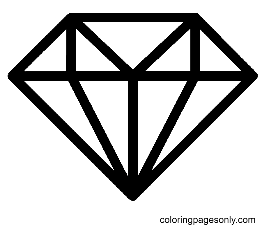 Pagina da colorare di fogli diamantati gratis
