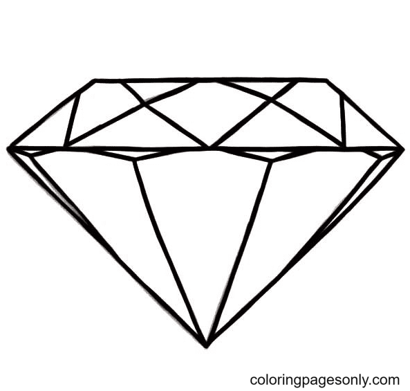 Free Diamond for Kids Coloring Pages