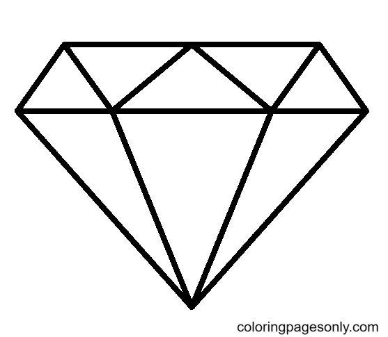 Free Diamond Coloring Page
