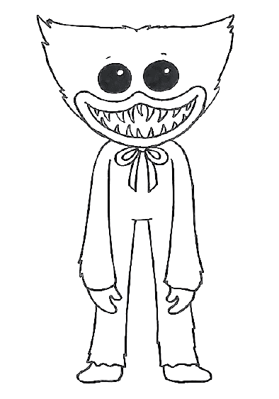 Free Huggy Wuggy Coloring Page