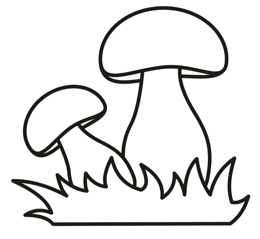 Free Mushroom for Kids Coloring Page