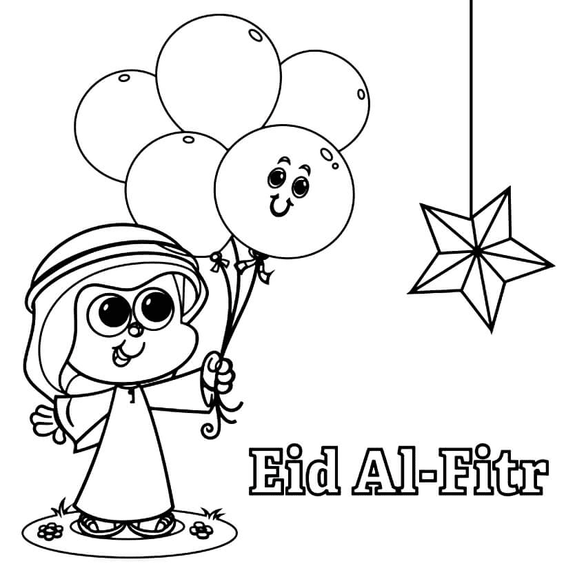 Free Printable Eid Al-Fitr Coloring Page