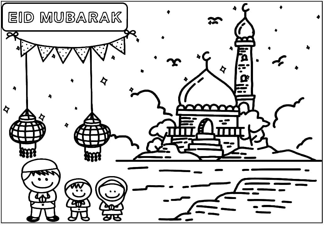 Free Printable Eid Mubarak Coloring Pages