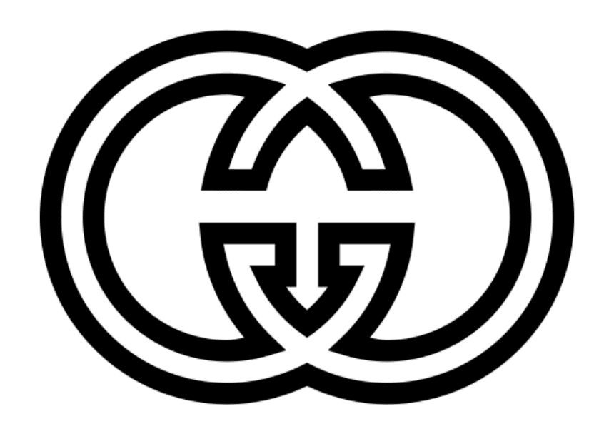 Раскраска с логотипом Gucci для бесплатной печати