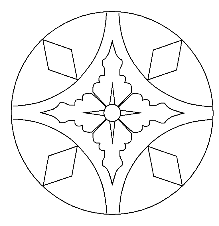 Free Rangoli Pictures Coloring Page