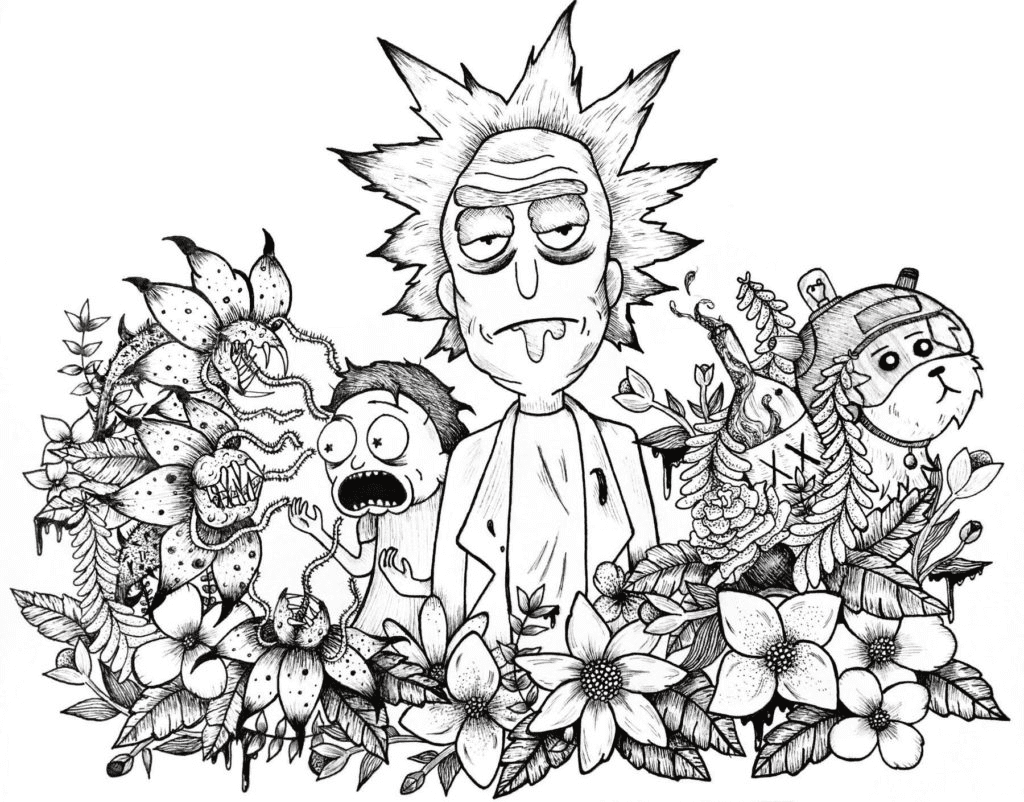 Printable Rick And Morty Coloring Pages