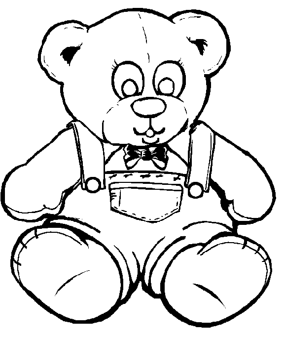 Free Teddy Bear Coloring Page