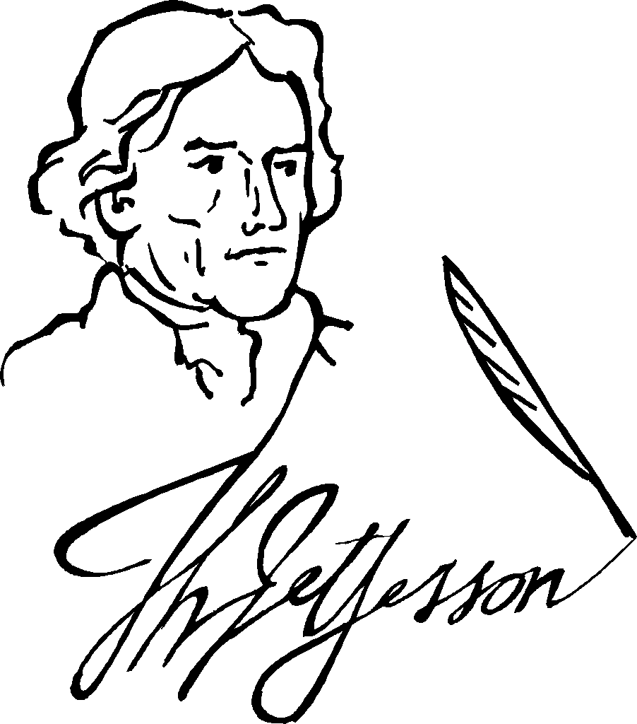 Kostenlose Malvorlagen von Thomas Jefferson
