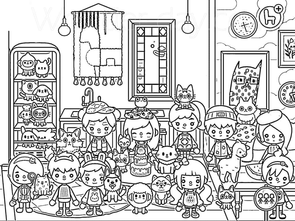 Free Toca Life World Coloring Page