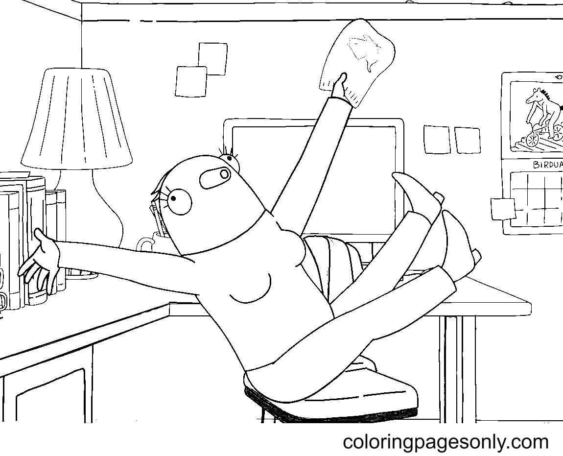 Funny Bertie Coloring Page
