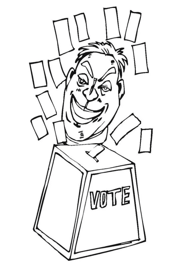 Funny Election Day Coloring Pages