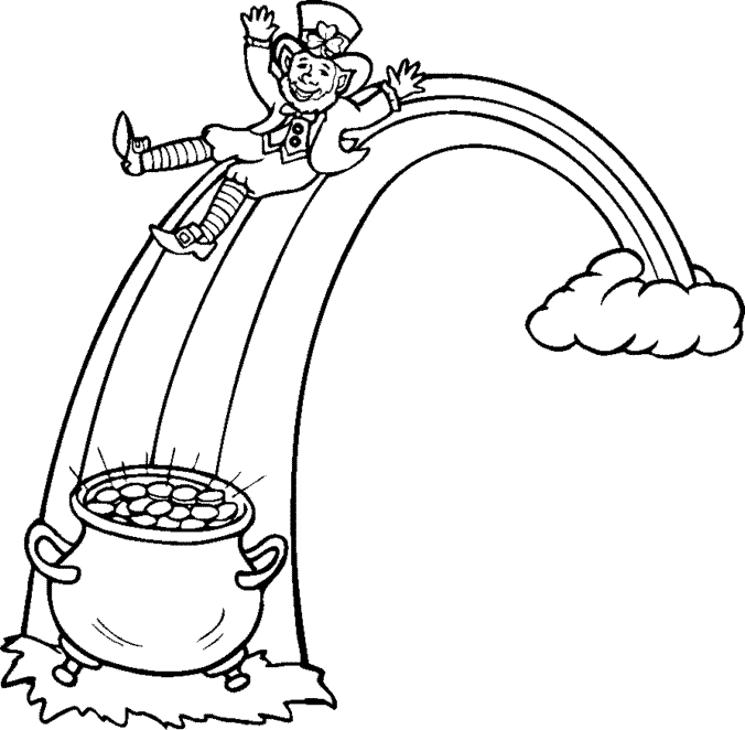 Funny Leprechaun Free Coloring Pages