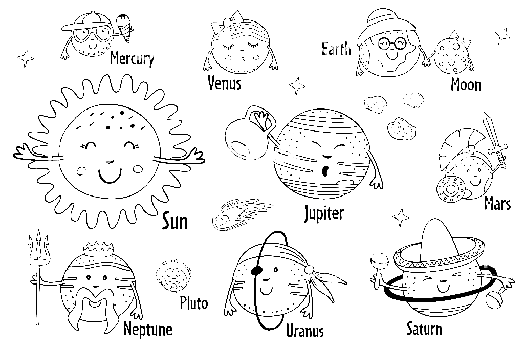 Solar System Coloring Pages Coloring Pages For Kids And Adults