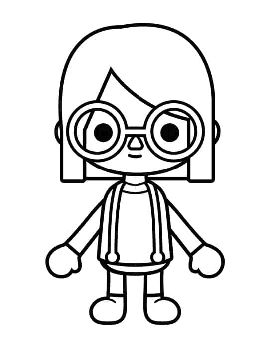 Girl Toca Life Coloring Page