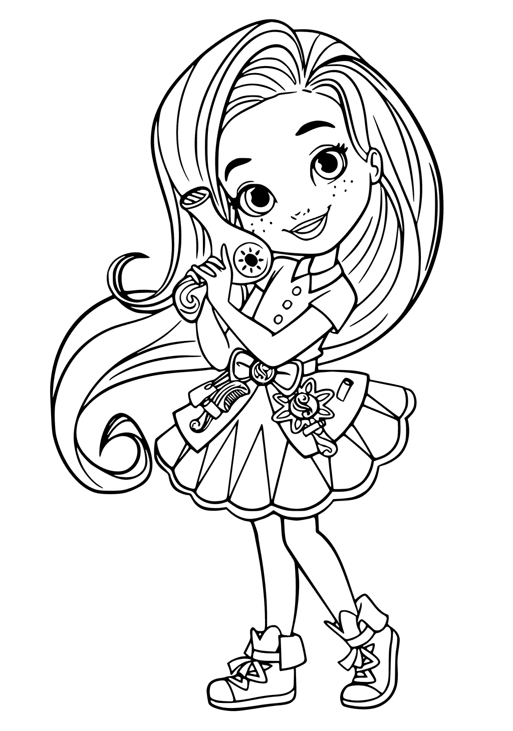 Girly Coloring Page