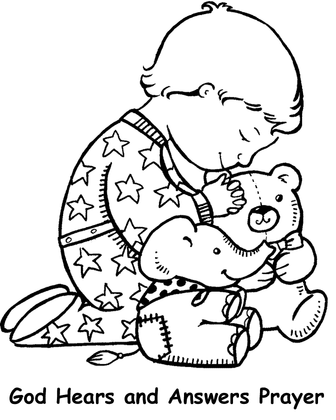 God Hears and Answers Prayer Coloring Page
