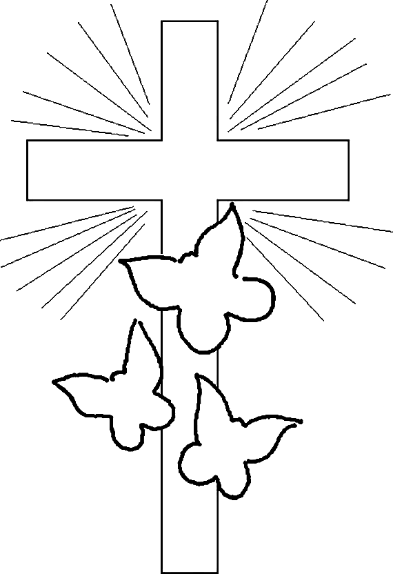 Крест Страстной Пятницы для Детей Раскраски