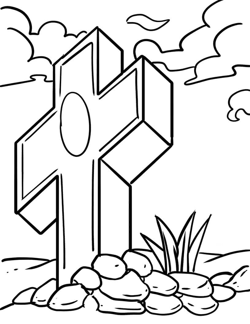 Croce del Venerdì Santo da stampare da Venerdì Santo