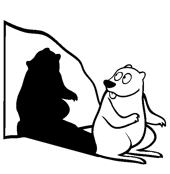La sombra de la marmota del Día de la Marmota