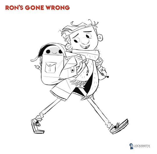 Happy Barney and Ron Coloring Page