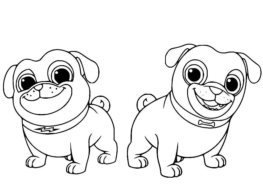 Счастливое Бинго и Ролли от Puppy Dog Pals