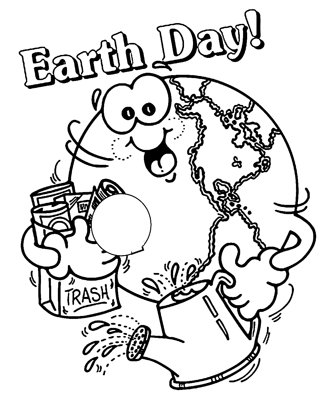 Happy Earth - Earth Day Coloring Pages - Earth Day Coloring Pages