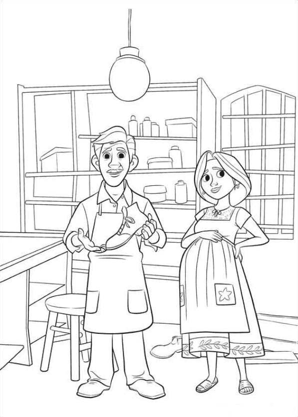 Happy Family Coco Coloring Page