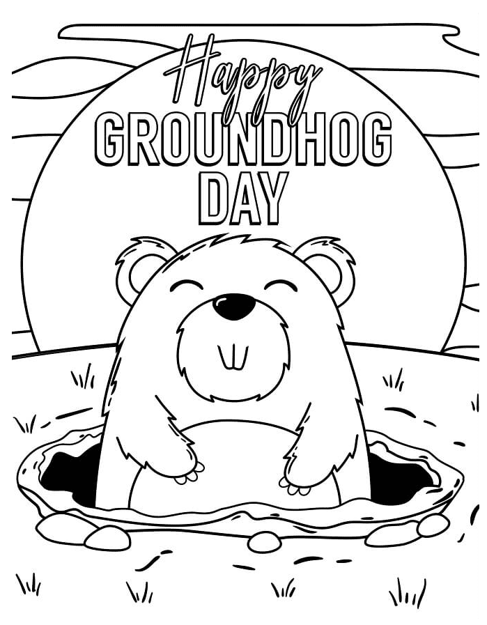 Joyeux jour de la marmotte de Groundhog Day