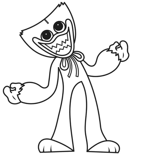   Huggy Wuggy Coloring Pages Cute  Best Free