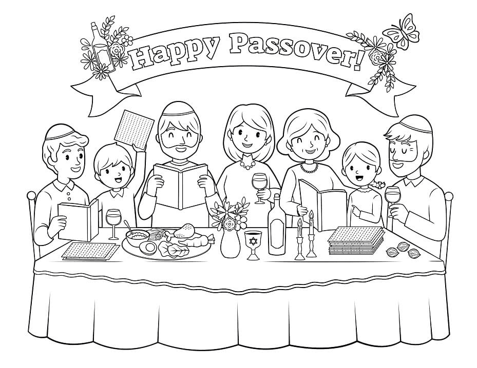 Happy Passover Coloring Pages
