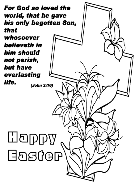 Happy Religious Easter Coloring Pages