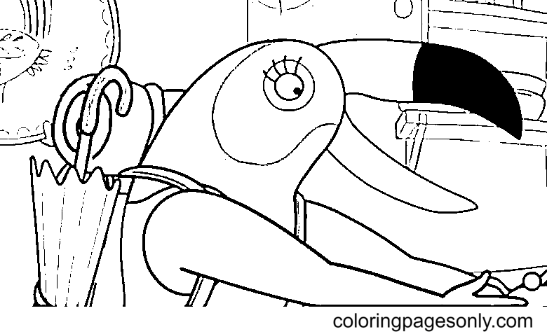 Happy Tuca Coloring Pages