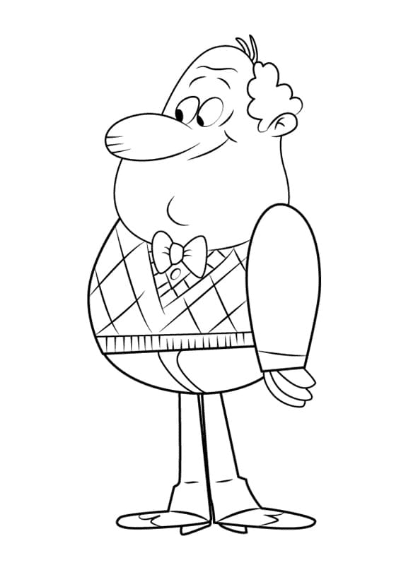 Harold McBride from Loud House Coloring Page