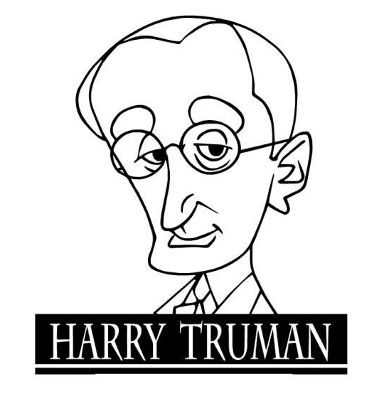 Harry S. Truman President Coloring Page