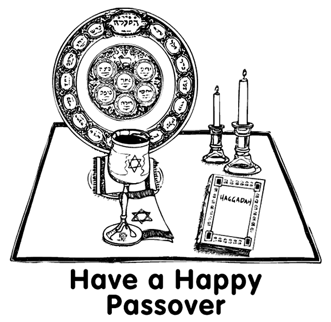 Have a Happy Passover Coloring Page