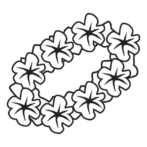Hawaiianische Blumen vom Lei Day