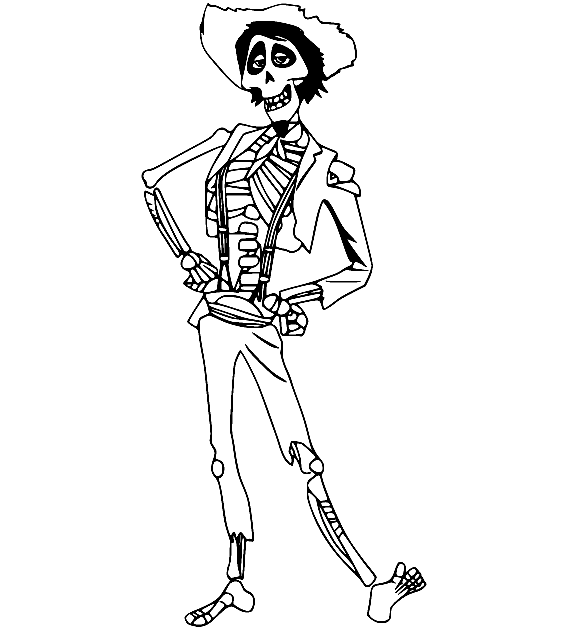 Hector Rivera From Coco Coloring Pages