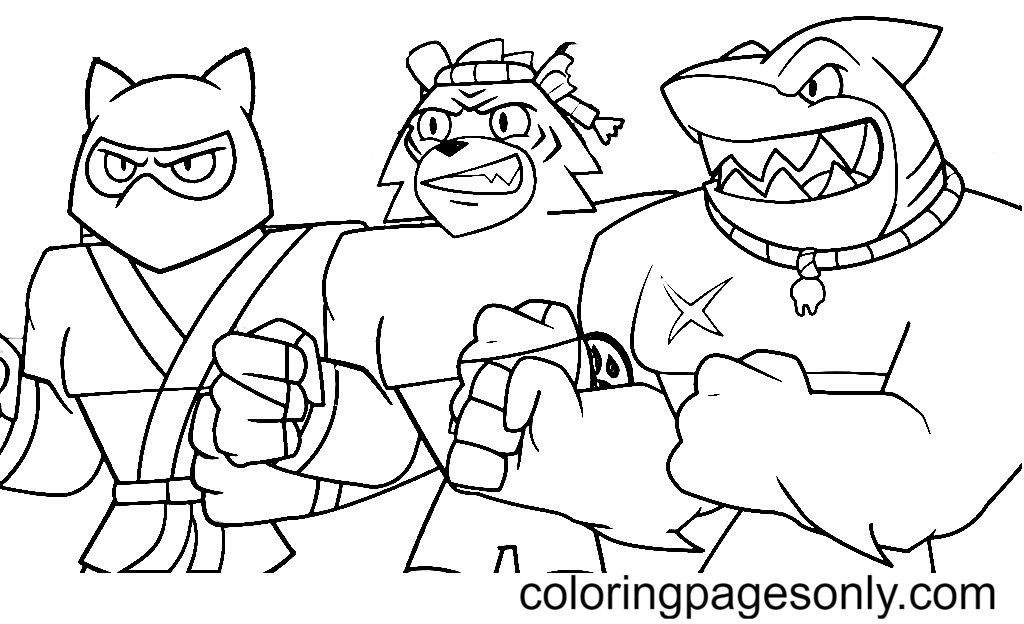 Heroes of Goo Jit Zu Coloring Pages