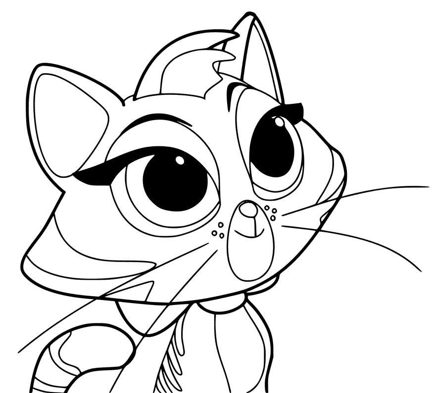 Hissy Cat Coloring Page