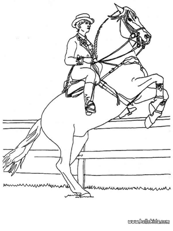 Horses Jumping Free Printable Coloring Pages