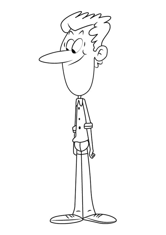 Howard McBride from Loud House Coloring Page