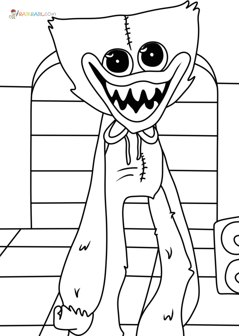 Huggy Wuggy Free Coloring Pages
